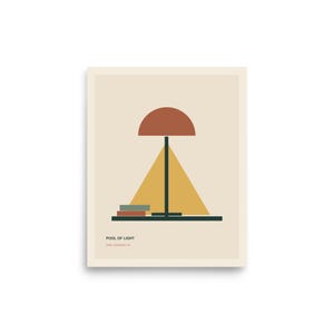 Pool of Light - Minimal Reading Lamp Art Print