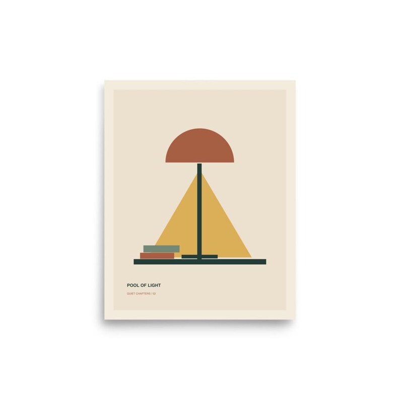 Pool of Light - Minimal Reading Lamp Art Print