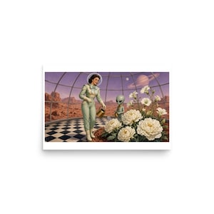 Space-Age Botanist - Retro Greenhouse Art Print