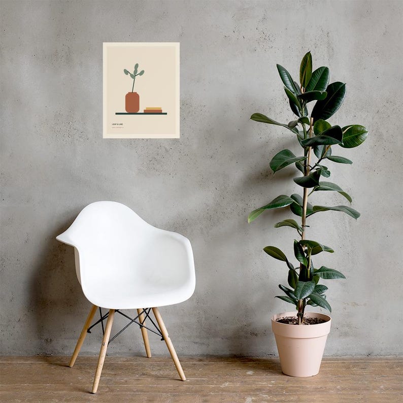 Leaf and Line - Minimal Botanical Art Print