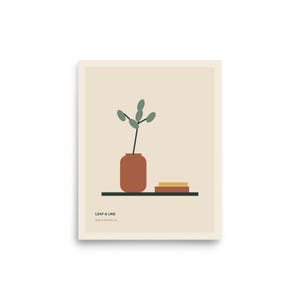 Leaf and Line - Minimal Botanical Art Print