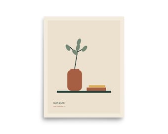 Leaf and Line - Minimal Botanical Art Print