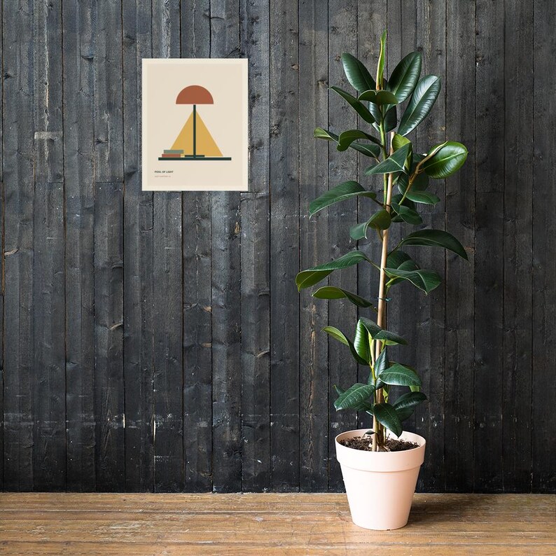 Pool of Light - Minimal Reading Lamp Art Print