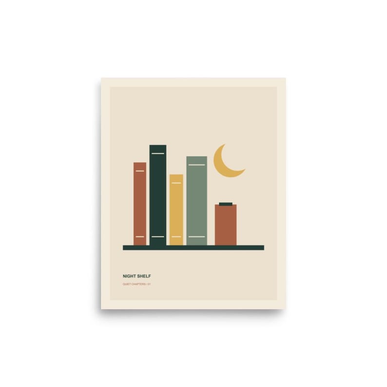 Night Shelf - Original Reading Nook Poster