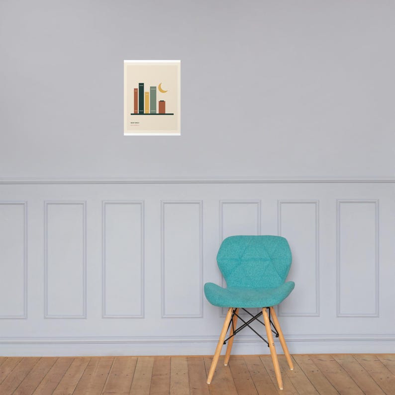 Night Shelf - Original Reading Nook Poster