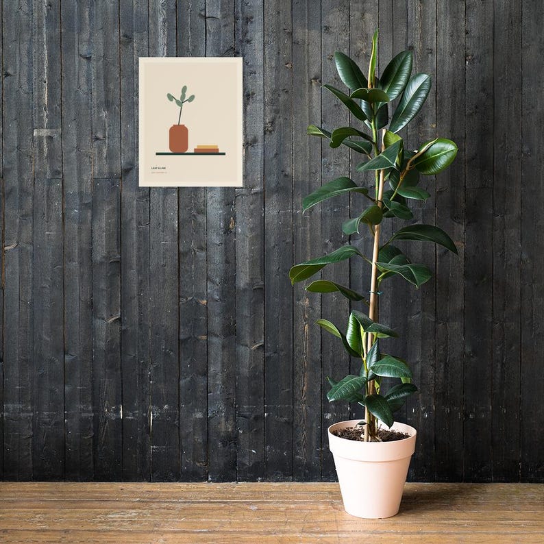Leaf and Line - Minimal Botanical Art Print