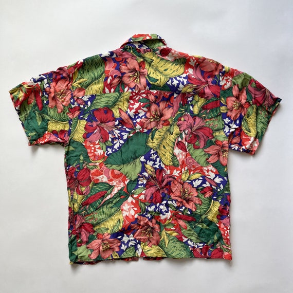 Vintage 80s colorful floral & botanical print ove… - image 5