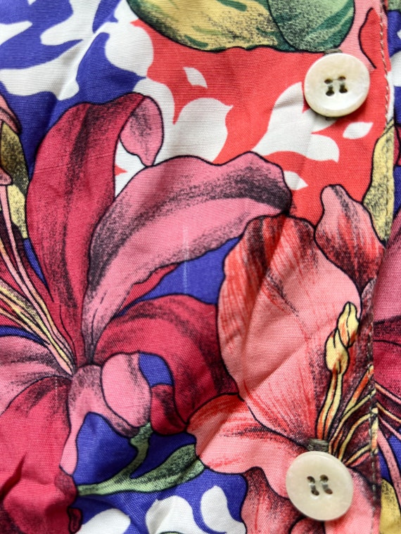 Vintage 80s colorful floral & botanical print ove… - image 10