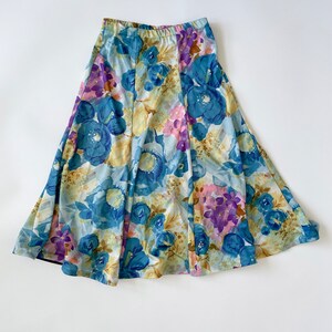 Groovy vintage 70s psychedelic floral novelty top & skirt two piece set image 9