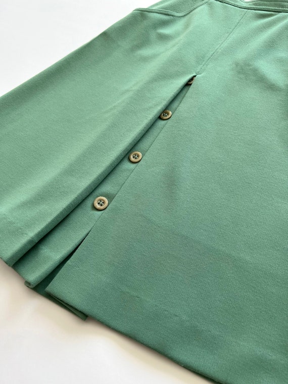 Vintage 70’s sage green high waisted a-line midi … - image 3