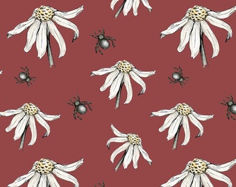 Digital Download - Flowers and Spiders Wallpaper - Doll House Wallpaper Miniature