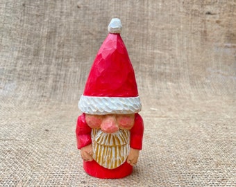 Big Cheeks Santa Hand Carved