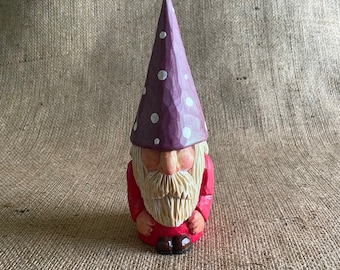 Hand Carved Wooden Gnome