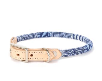 Cat Collar or Small Dog Collar - Indigo