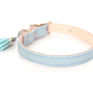 Cat or Small Dog Collar // Light Blue // Optional ID Tag image 2