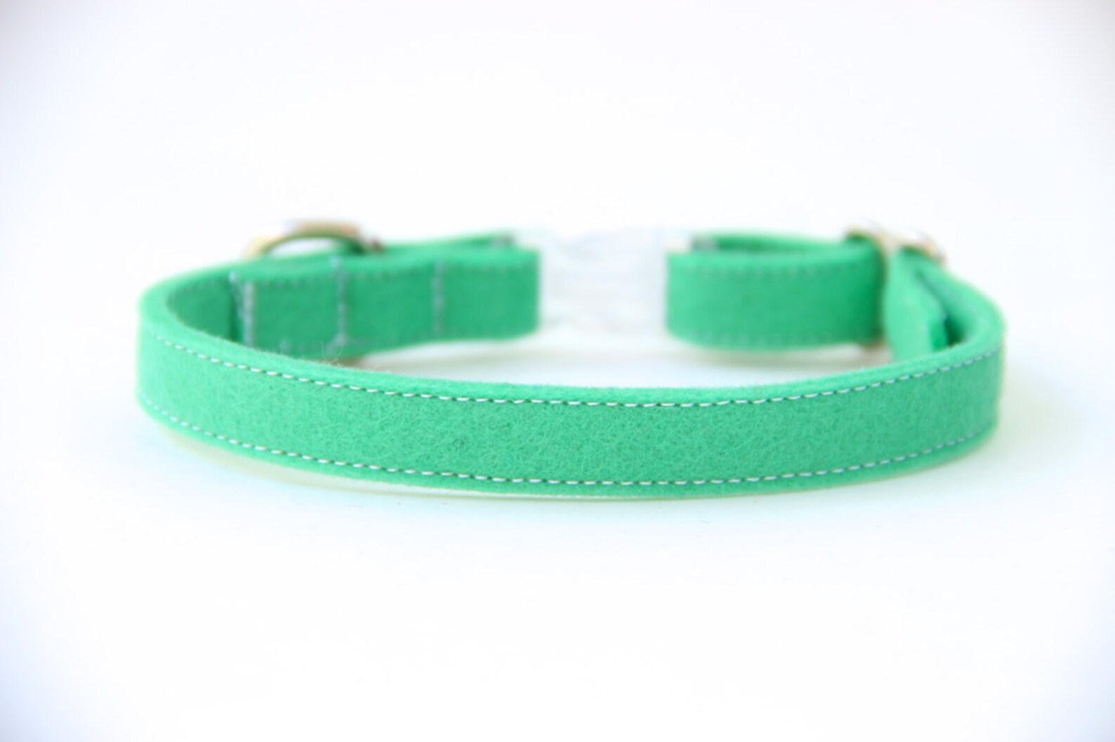 Cat Collar Seafoam Green Felt Adjustable Optional ID Tag Etsy