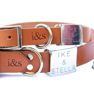 Tan Leather Dog Collar image 4