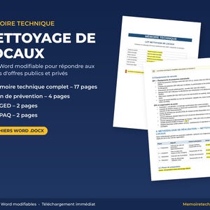 Technisch rapport over de schoonmaak van gebouwen – Word-sjabloon voor openbare aanbesteding