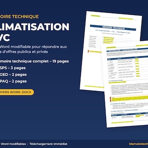 Technical Report Air Conditioning HVAC – Word template for construction tender