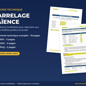Technical report on tiling and earthenware – Word template for construction tender