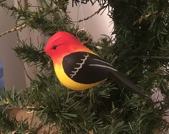 Western tanager ornament