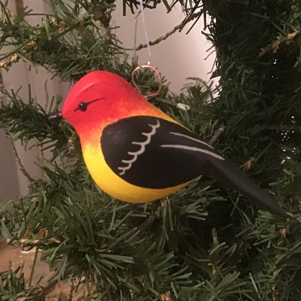 Western tanager ornament