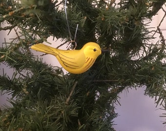 Mini Yellow warbler ornament