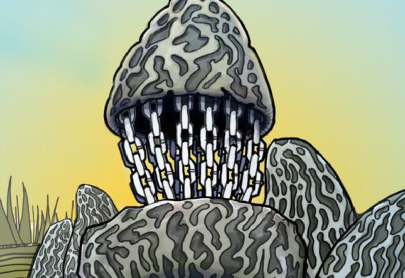 Disc Golf Art Morel Mushroom Disc Golf Basket. Disc Golf Art Etsy