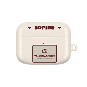 Personalised Photo AirPods Case, Custom Name Earbud Case Cover, Fits Pro and Gen 1-4, Couple Gift, Family Photo Gift image 1
