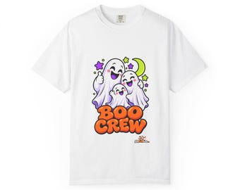 Boo Crew Halloween T-Shirt, Family Matching Halloween Tee, Cute Ghost Shirt, Comfort Colors Halloween Top for Him or Her