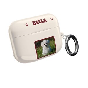 Personalised Pet Photo AirPods Case, Custom Name Earbud Case Cover, Fits Pro and Gen 1-4, Dog Mum Gift, Pet Lover Gift image 3