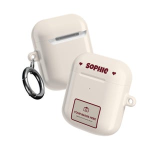 Personalised Photo AirPods Case, Custom Name Earbud Case Cover, Fits Pro and Gen 1-4, Couple Gift, Family Photo Gift image 17