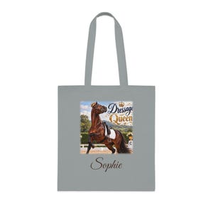 Personalised Dressage Queen Tote Bag, Custom Rider Name Show Bag, Dressage Rider Gift, Equestrian Bag, Horse Show Gift image 2
