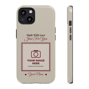 Spersonalizowane etui na telefon ze zdjęciem, wytrzymałe etui na iPhone'a i Samsunga, Twój obraz tutaj, spersonalizowane etui na telefon z imieniem, prezent ze zdjęciem rodzinnego zwierzaka zdjęcie 5
