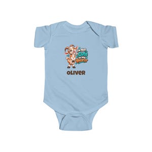 Personalised Baby Bodysuit, Not as Cute as My Wearer Goat Baby Vest, Custom Name Baby Grow, Baby Shower Gift, New Baby Gift image 3