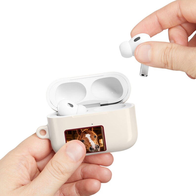 Personalised Horse Photo AirPods Case, Custom Name Earbud Case Cover, Fits Pro and Gen 1-4, Equestrian Gift, Horse Lover Gift image 12