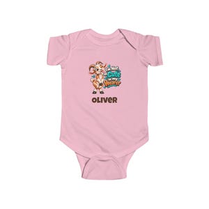 Personalised Baby Bodysuit, Not as Cute as My Wearer Goat Baby Vest, Custom Name Baby Grow, Baby Shower Gift, New Baby Gift image 4
