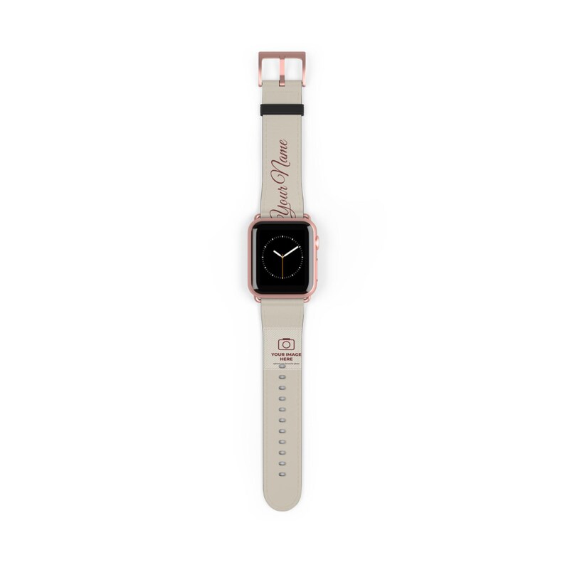 Pulseira personalizada com foto para Apple Watch, pulseira com nome personalizado, sua imagem aqui, presente com foto da família e animais de estimação para ele ou para ela. imagem 6