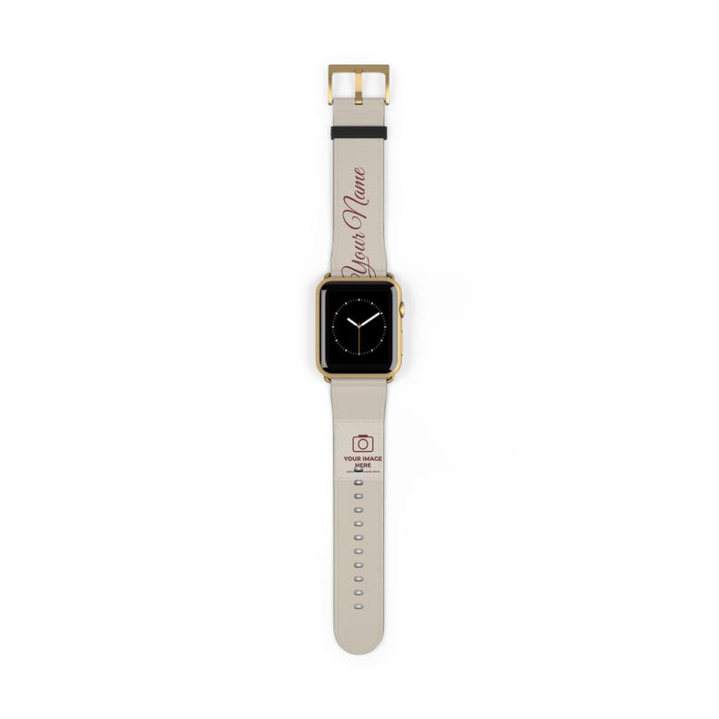 Pulseira personalizada com foto para Apple Watch, pulseira com nome personalizado, sua imagem aqui, presente com foto da família e animais de estimação para ele ou para ela. imagem 7