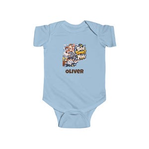 Personalisierter Babybody, lustiges Ziegen-Babyshirt mit Schlafenszeitmotiv, Babybody mit individuellem Namen, Geschenk zur Babyparty, Geschenk zur Geburt Bild 3