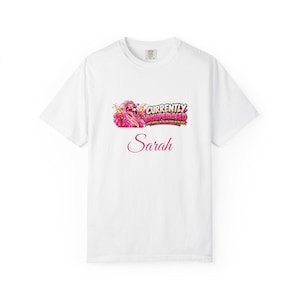Personalised Currently Unsupervised Hen Party T-Shirt, Custom Name Hen Do Shirt, Funny Flamingo Hen Tee 画像 1