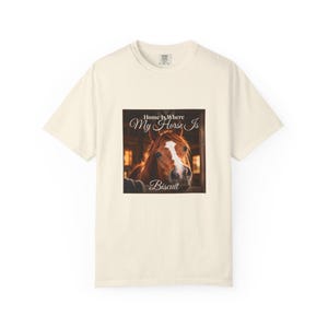 Personalised Horse Photo T-Shirt, Home Is Where My Horse Is, Custom Horse Name Shirt, Equestrian Gift, Horse Owner Tee, Pony Mum image 5