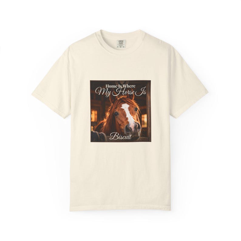 Personalised Horse Photo T-Shirt, Home Is Where My Horse Is, Custom Horse Name Shirt, Equestrian Gift, Horse Owner Tee, Pony Mum image 5