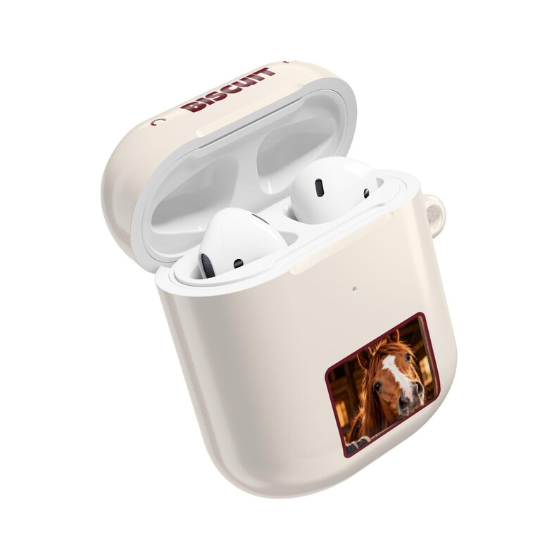 Personalised Horse Photo AirPods Case, Custom Name Earbud Case Cover, Fits Pro and Gen 1-4, Equestrian Gift, Horse Lover Gift image 16