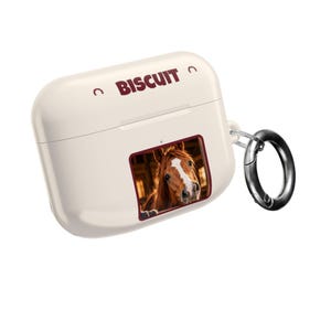 Personalised Horse Photo AirPods Case, Custom Name Earbud Case Cover, Fits Pro and Gen 1-4, Equestrian Gift, Horse Lover Gift image 3