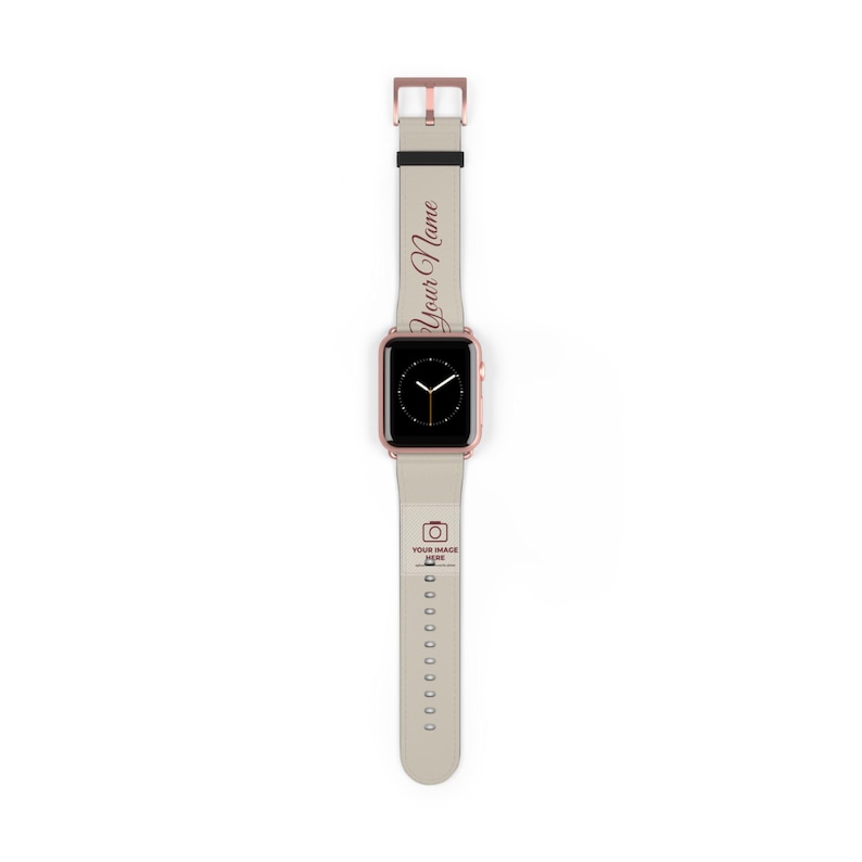 Pulseira personalizada com foto para Apple Watch, pulseira com nome personalizado, sua imagem aqui, presente com foto da família e animais de estimação para ele ou para ela. imagem 8