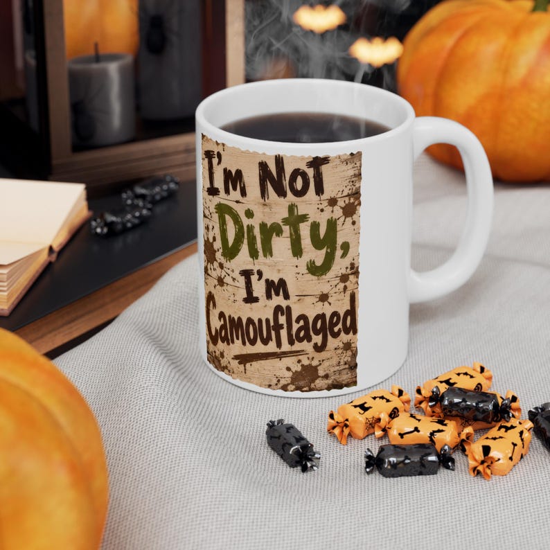 Personalised Muddy Horse Mug, Your Horse Photo, I'm Not Dirty I'm Camouflaged, Custom Pony Mug, Horse Lover Gift 11oz Bild 6