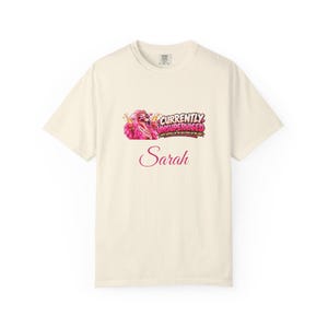 Personalised Currently Unsupervised Hen Party T-Shirt, Custom Name Hen Do Shirt, Funny Flamingo Hen Tee 画像 5