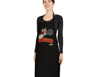 Whisk Taker Funny Baking Apron, Gift for Baker, Pun Apron for Women or Men, Cake Lover Gift, Cute Mouse Kitchen Apron