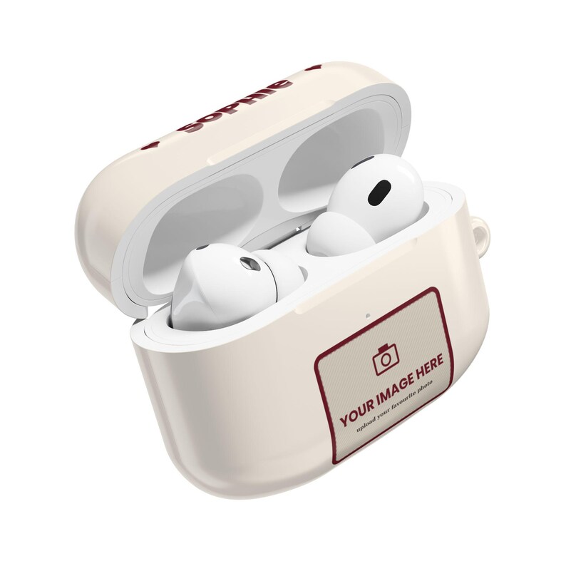 Personalised Photo AirPods Case, Custom Name Earbud Case Cover, Fits Pro and Gen 1-4, Couple Gift, Family Photo Gift image 4